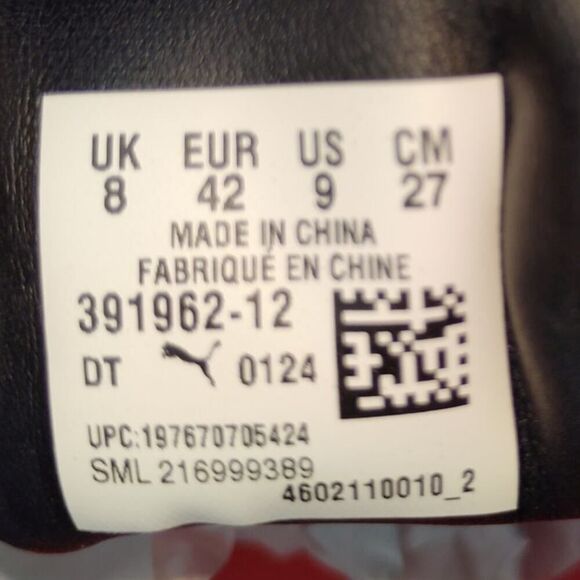 Puma Clyde OG Mens NEW w/Tags Salmon Frosted & Black Leather Sneakers - sz. 9 - Picture 7 of 7